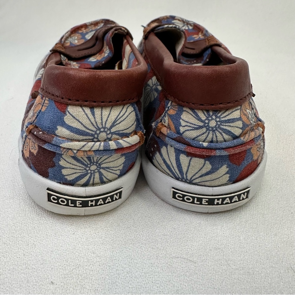 Cole Haan Floral Blue and Brown Loafers - Picture 10 of 15
